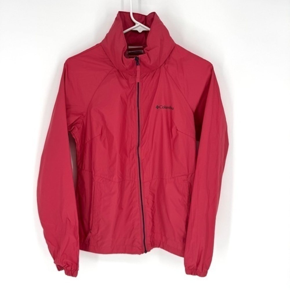 Columbia windbreaker Jacket Lightweight dark pink small